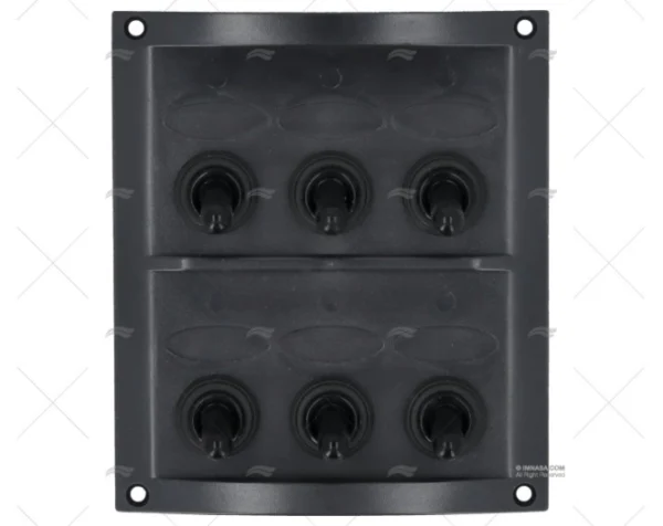 PANEL ELECTRICO 6 BOTONES 4-1/4" NEGRO