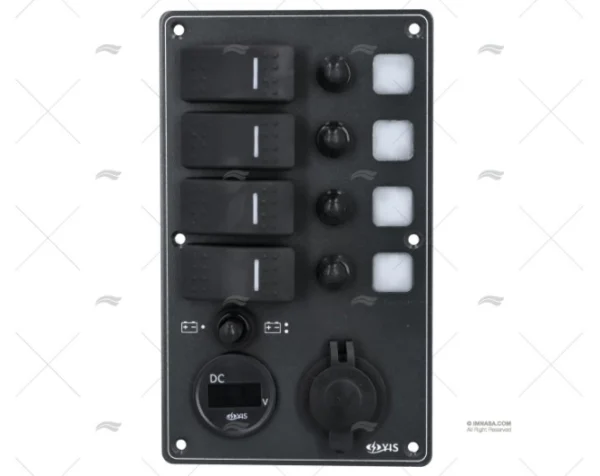 PANEL INT. 4P 12/24V 114x191x75mm USB+VL