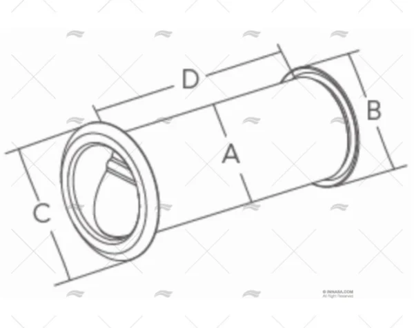 PASACASCO C/VALVULA INOX 316 MARINE TOWN