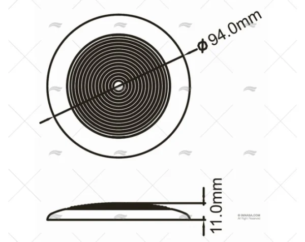 PLAFON DE SUPERFICIE LED 12V INOX