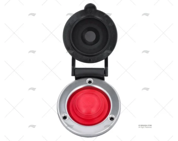 PULSADOR MOLINETE PIE ROJO 24V 120A DOW