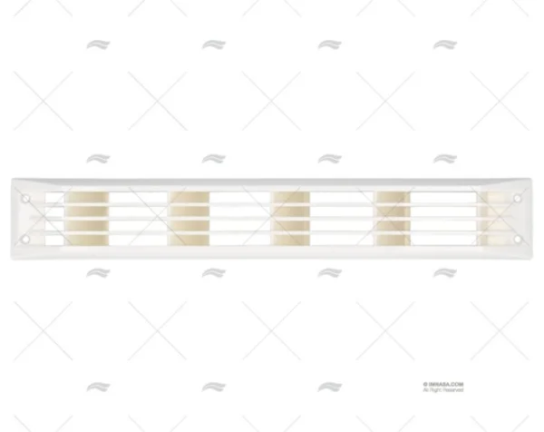 REJILLA CURVADA BLANCA 450mm X 70mm