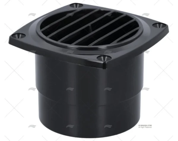 REJILLA NEGRA 76x62MM CON TUBO