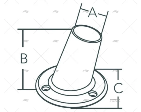 SOPORTE ASTA INOX SS316 MAGNETICA TOP