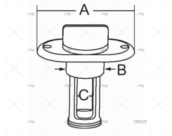 TAPON OVALADO INOX 316 MARINE TOWN