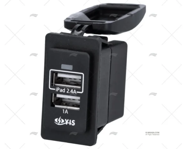 TOMA USB 12-24V 2 ENT. 2.4A & 1A