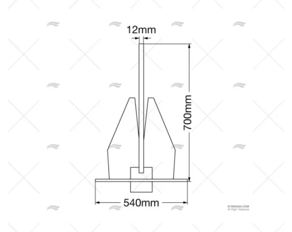 ANCLA DANFORTH-T 12 kg INOX