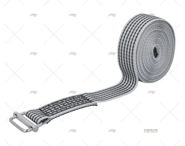 CINCHA 40mm 4,5MT GRIS-N HEBILLA GRIP