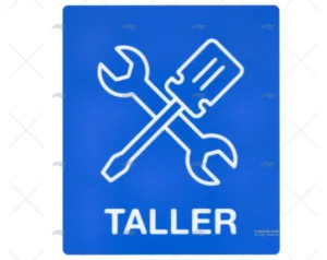 SEÑAL DE TALLER HERRAMIENTAS CON PALABRA IMNASA