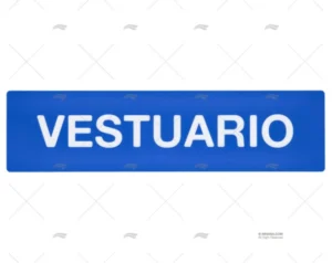 SEÑAL DE VESTUARIO CON LETRAS IMNASA