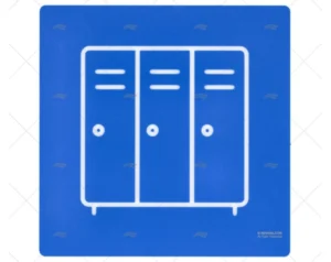 SEÑAL DE VESTUARIO CON LOGO TAQUILLAS IMNASA